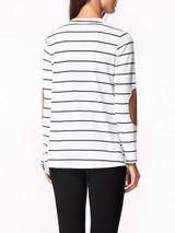 Casual Lapel Patchwork Striped Cardigan