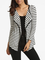 Casual Lapel Knit Striped Cardigan Casual Lapel Knit Striped Cardigan