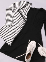 Casual Lapel Knit Striped Cardigan Casual Lapel Knit Striped Cardigan