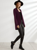 Casual Collarless Asymmetrical Hem Plain Cardigan