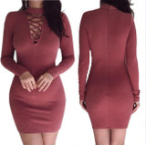 Women Dresses Zipper O-neck Sexy Knitted Dress Long Sleeve Bodycon Sheath Pack Hip Dress Women Dresses Zipper O-neck Sexy Knitted Dress Long Sleeve Bodycon Sheath Pack Hip Dress
