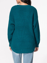 Casual Round Neck Plain Loose Fitting Sweater