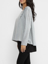 Casual Round Neck Patchwork Long Sleeve T-shirt Casual Round Neck Patchwork Long Sleeve T-shirt