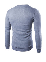 Casual Round Neck Long Sleeve Letters Printed Men Sweatshirt
