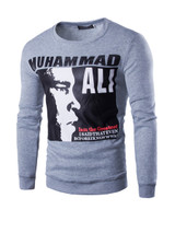 Casual Round Neck Long Sleeve Letters Printed Men Sweatshirt