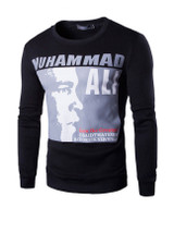 Casual Round Neck Long Sleeve Letters Printed Men Sweatshirt