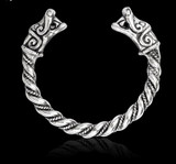 Viking Dragon Loyalty Cuff Silver Zinc Bracelet