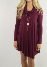 Casual New Women Plain Draped Ruffle Collar Long Sleeve Mini Dress