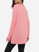 Casual Loose Fitting V Neck Knit Plain Sweater Casual Loose Fitting V Neck Knit Plain Sweater