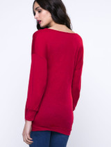 Casual Basic V-Neck Solid Long Sleeve T-Shirt