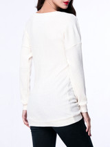 Casual Basic Casual Boat Neck Plain Sweater