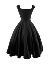 Casual Plain Sweet Heart Neck Skater Dress