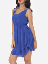 Casual Plain Charming Spaghetti Strap Skater-dress
