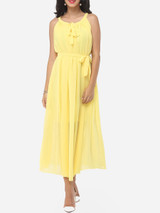 Casual Plain Bowknot Awesome Round Neck Maxi Dress