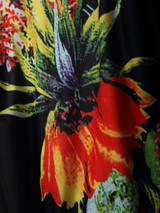 Casual Floral Printed Vintage Deep V Neck Maxi-dress