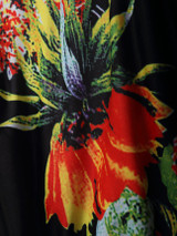 Casual Floral Printed Vintage Deep V Neck Maxi-dress