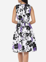 Casual Floral Printed Exquisite Round Neck Skater-dress Casual Floral Printed Exquisite Round Neck Skater-dress
