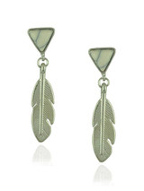 Casual Feather Shape Turquoise Boho Earring