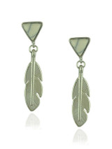 Casual Feather Shape Turquoise Boho Earring