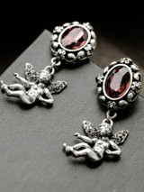 Casual Angel Pendant Crystal Vintage Earring