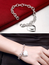 Casual Heart Shape Metal Bracelet