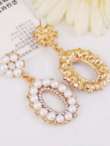 Casual Chic Faux Pearl Round Earring