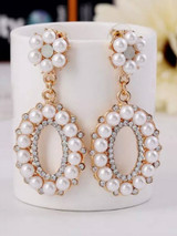 Casual Chic Faux Pearl Round Earring