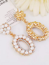 Casual Chic Faux Pearl Round Earring