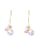 Casual Peach Blossom Pearl Pendant Earring