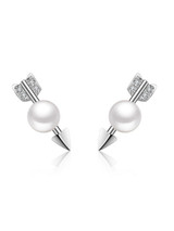 Casual Arrow Shape Pearl Earring Casual Arrow Shape Pearl Earring