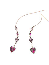 Casual Rhinestone Heart Shape Pendant Earring Casual Rhinestone Heart Shape Pendant Earring