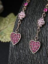 Casual Rhinestone Heart Shape Pendant Earring Casual Rhinestone Heart Shape Pendant Earring