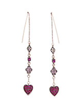 Casual Rhinestone Heart Shape Pendant Earring Casual Rhinestone Heart Shape Pendant Earring