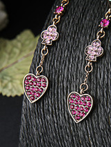 Casual Rhinestone Heart Shape Pendant Earring Casual Rhinestone Heart Shape Pendant Earring