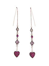 Casual Rhinestone Heart Shape Pendant Earring Casual Rhinestone Heart Shape Pendant Earring
