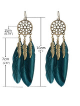 Casual Bohemia Hollow Feather Earring