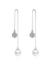 Casual Pearl Pendant Ear Line Earring Casual Pearl Pendant Ear Line Earring