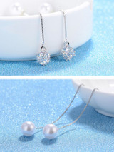 Casual Pearl Pendant Ear Line Earring Casual Pearl Pendant Ear Line Earring