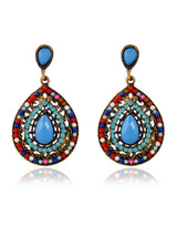 Casual Teardrop Faux Crystal Drop Earring