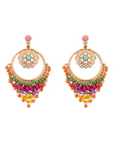 Casual Medallion Colorful Beaded Drop Earring