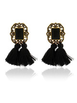 Casual Faux Crystal Tassel Drop Earring