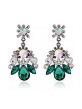 Casual Rhinestone Drop Shape Stud Earring