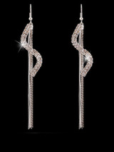 Casual Pair Of Stylish Rhinestone Earrings