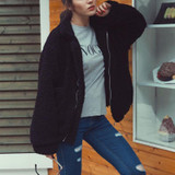 Elegant Faux Fur Coat Women Autumn Winter Warm Soft Zipper Fur Jacket Female Plush Overcoat Pocket Casual Teddy Outwear