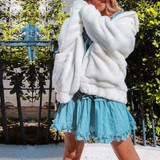 Elegant Faux Fur Coat Women Autumn Winter Warm Soft Zipper Fur Jacket Female Plush Overcoat Pocket Casual Teddy Outwear