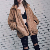 Elegant Faux Fur Coat Women Autumn Winter Warm Soft Zipper Fur Jacket Female Plush Overcoat Pocket Casual Teddy Outwear