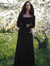 Long Sleeved Hooded Forest Gypsy Maxi Dress
