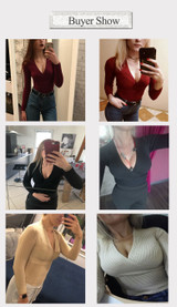 Autumn Winter Knitted Sweater V Neck Cashmere Sweater Long Sleeve Sweater Jumper