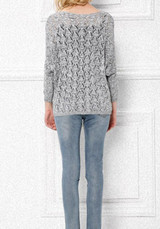 New Grey V-neck Dolman Sleeve Oversize Fashion Pullover Sweater New Grey V-neck Dolman Sleeve Oversize Fashion Pullover Sweater