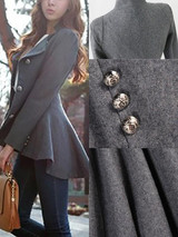 New Grey Long Sleeve Going out Outerwear
